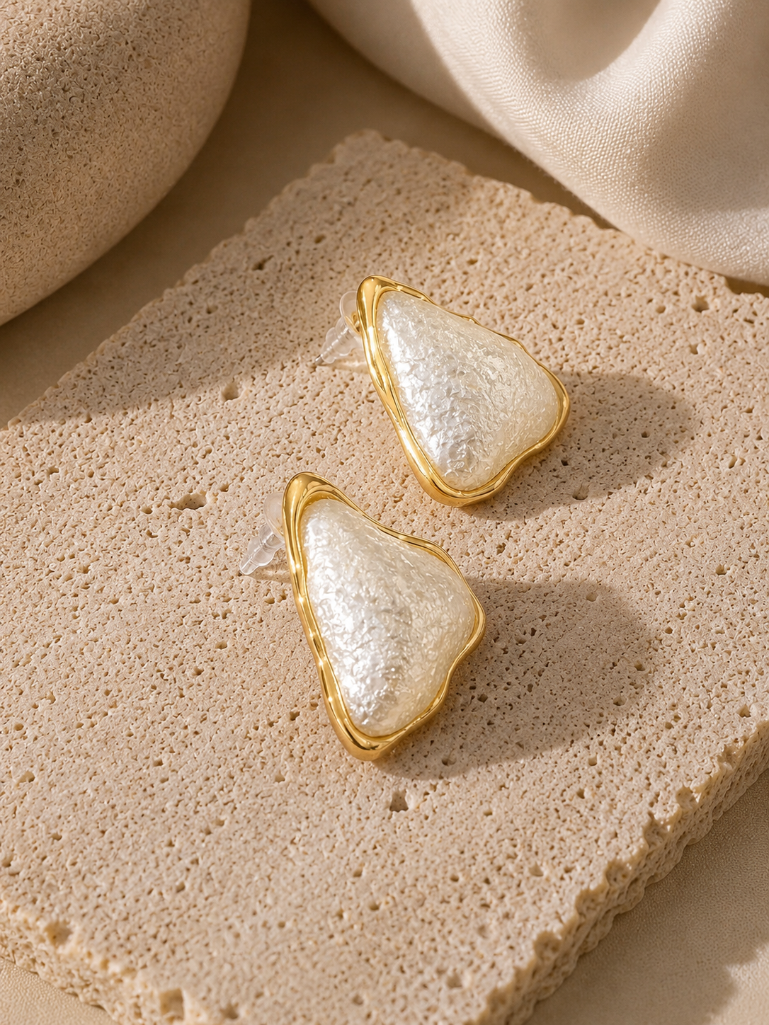 Abstract Ivory Eclipse Studs