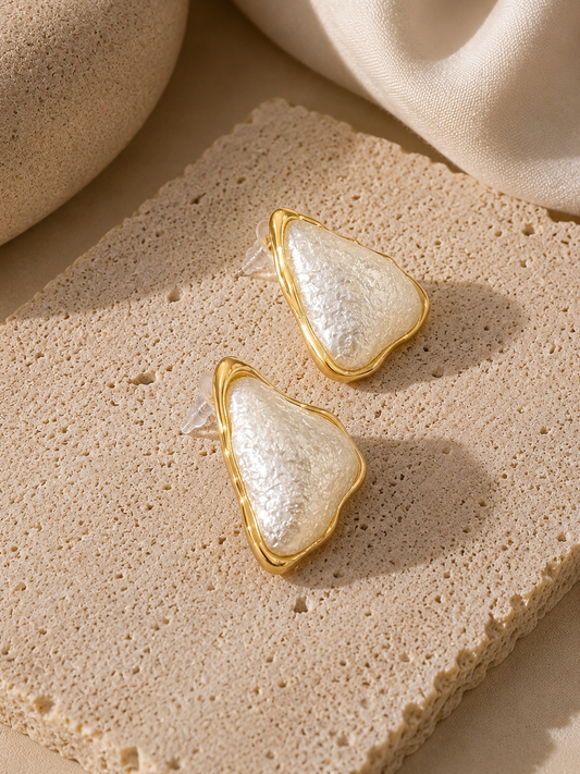 Abstract Ivory Eclipse Studs
