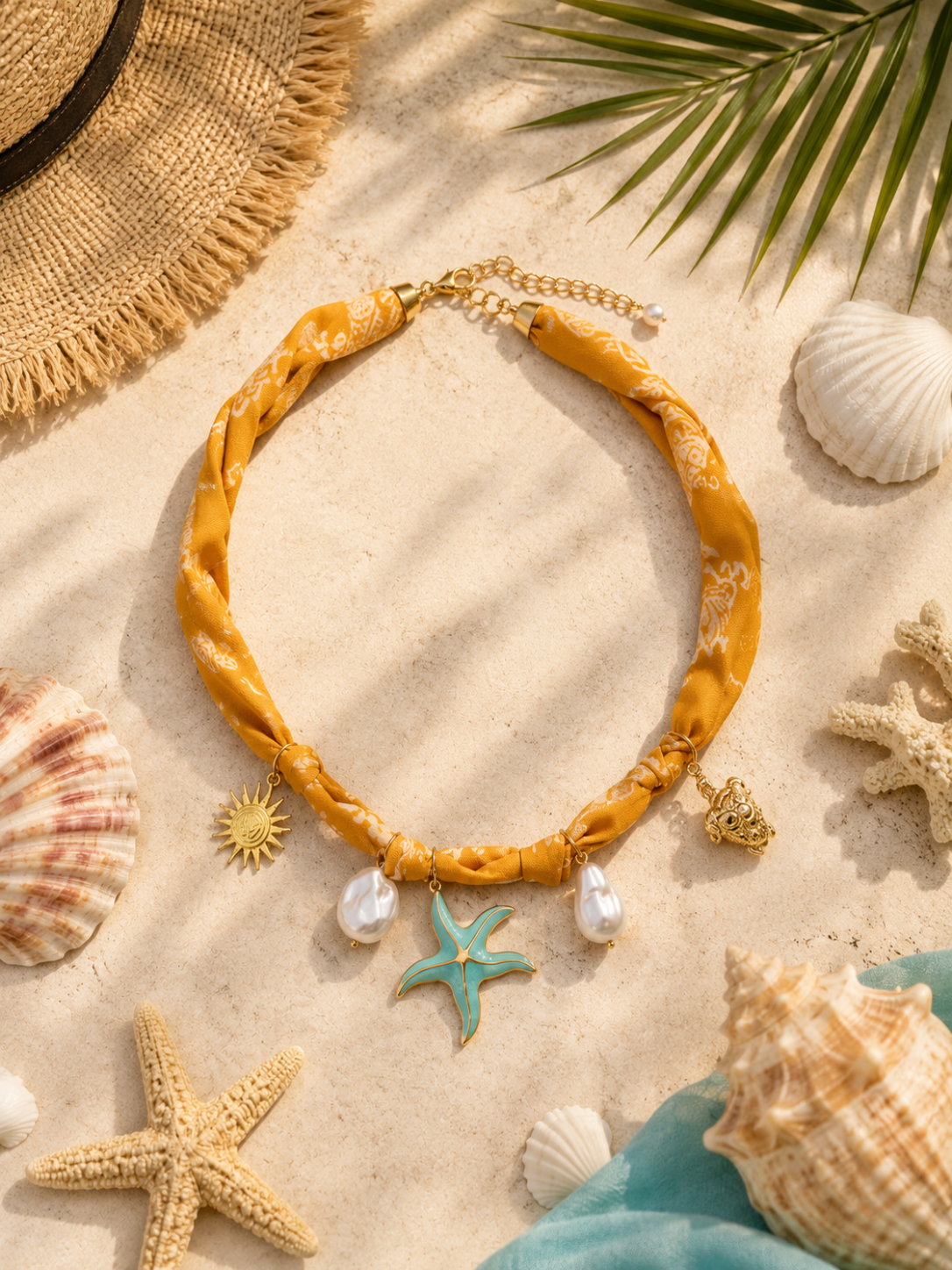 Maldives Starfish Satin Necklace
