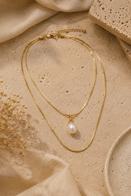 Mermaid's Tear Dual Gold Chain