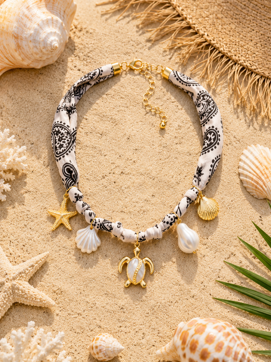 Santorini Satin Turtle Necklace