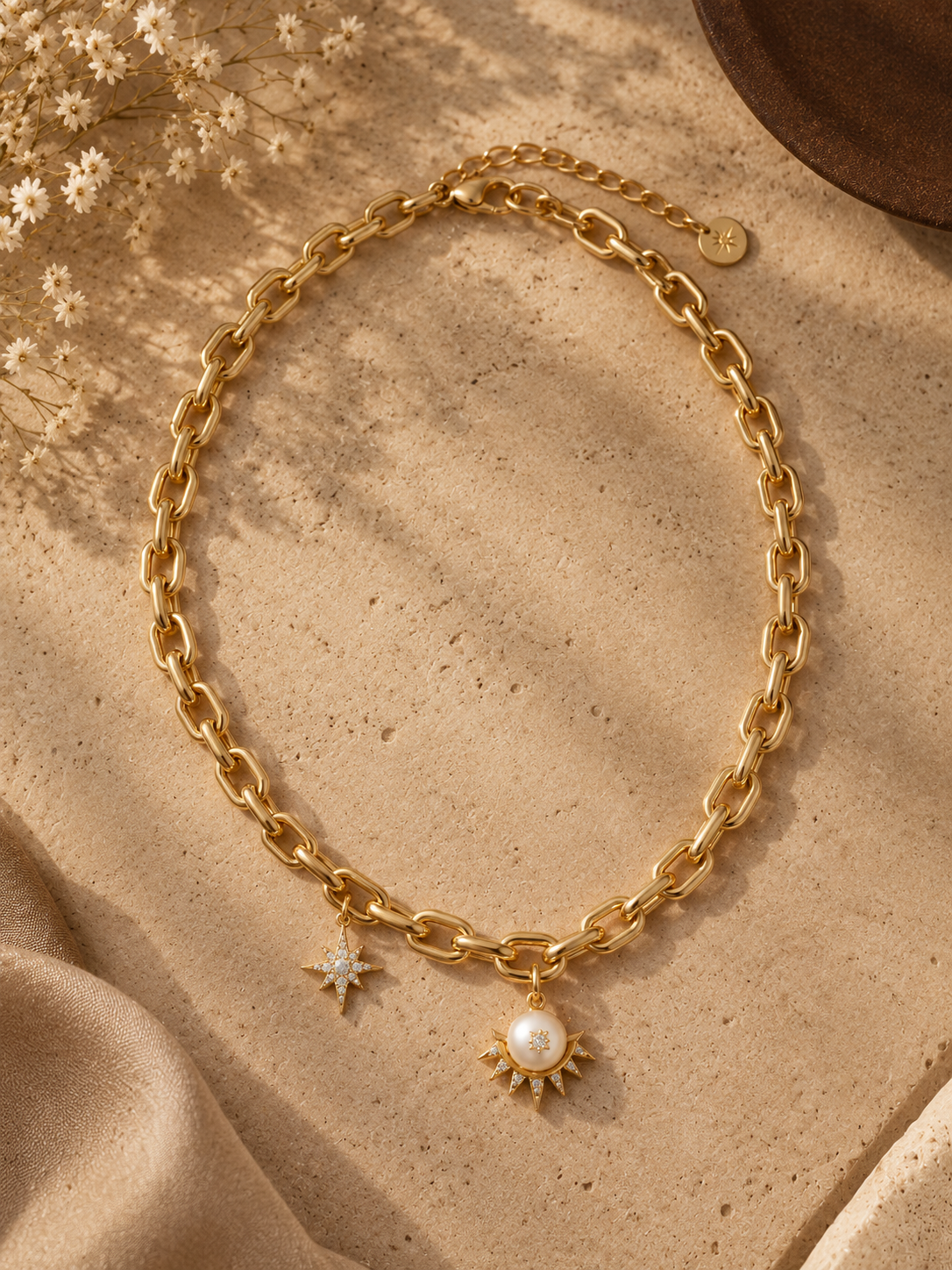 Midnight Sun Monogram Chunky Link Chain