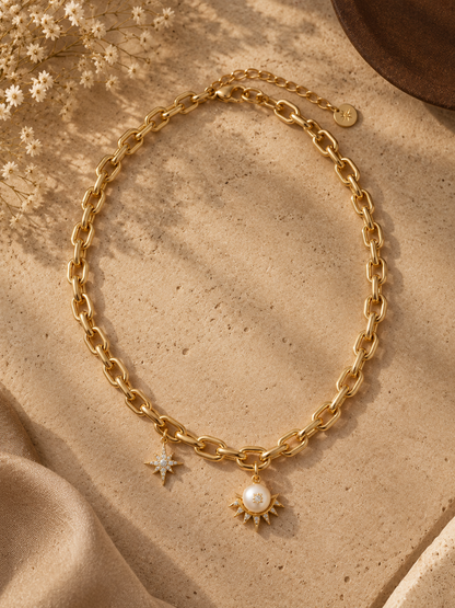 Midnight Sun Monogram Chunky Link Chain