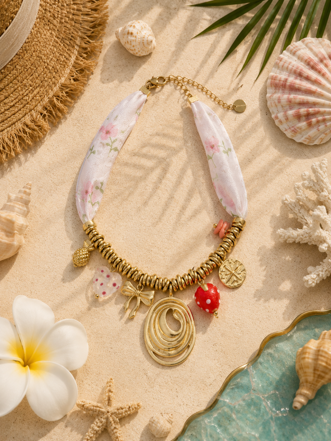 Marbella Fluer Satin Necklace