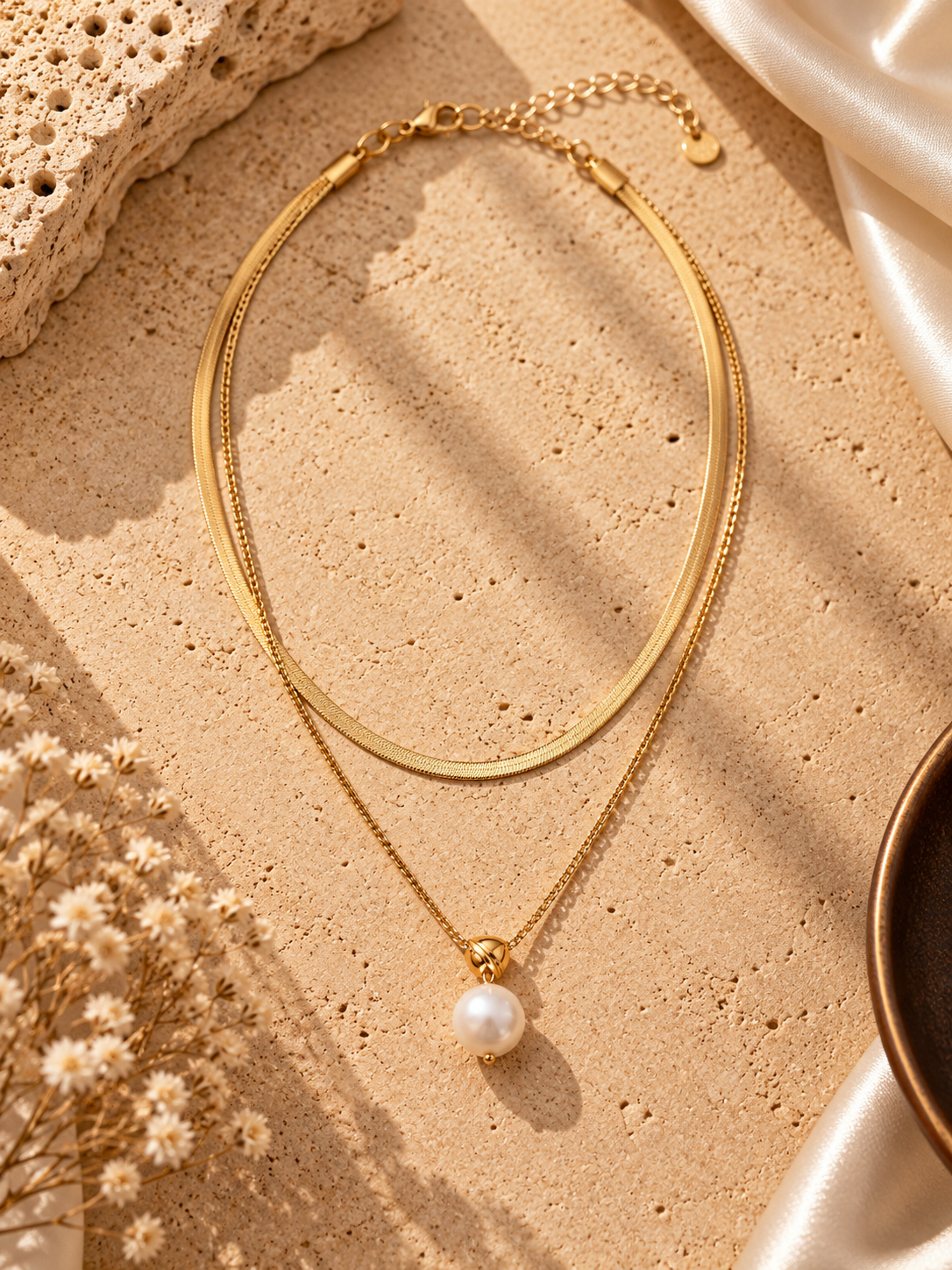 Meridian Pearl 2-Layered Necklace