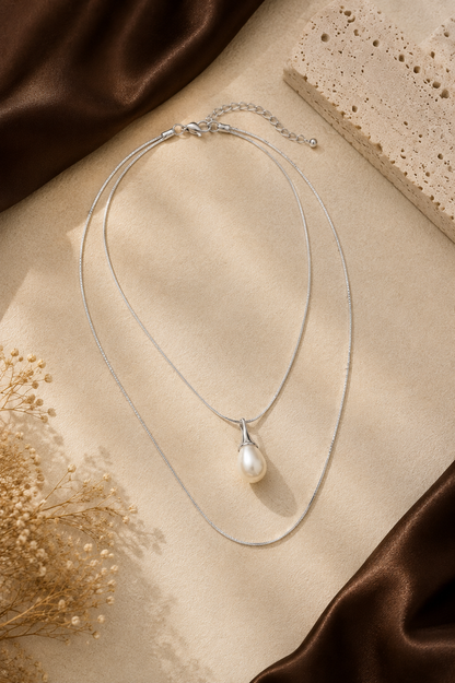 Mermaid's Tear Dual Silver Chain