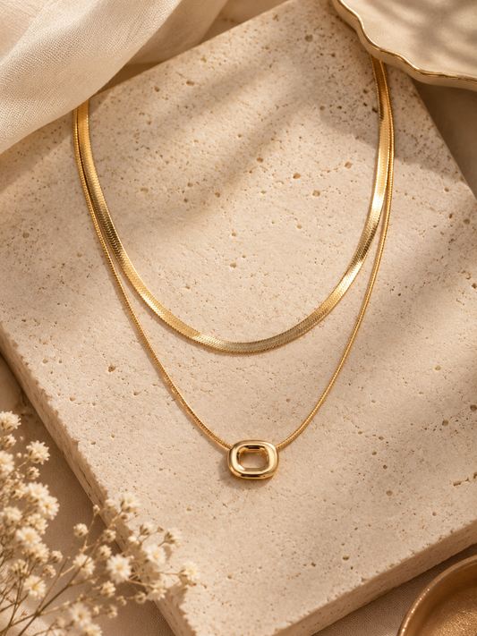 Minimalist Halo Pendant Chain