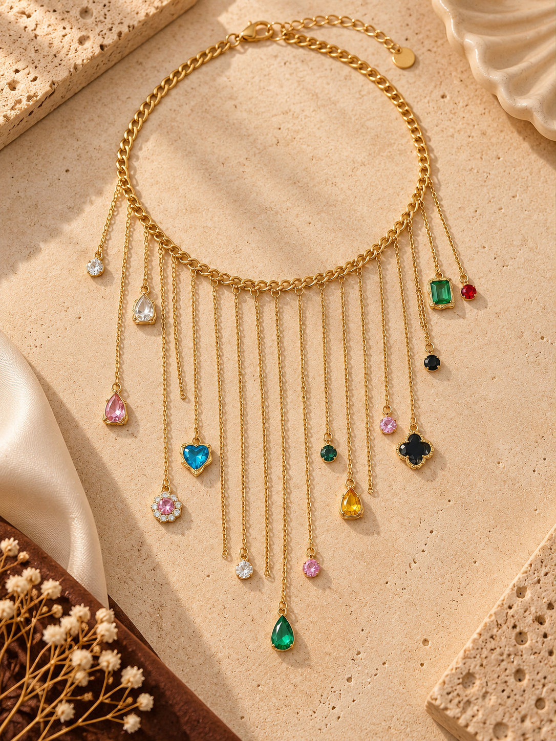 Breeze Cascade Statement Necklace