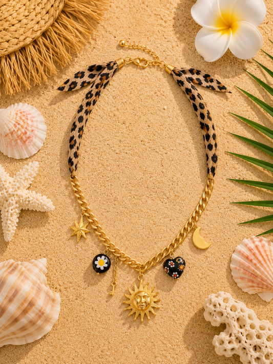 Leopard Celeste Necklace