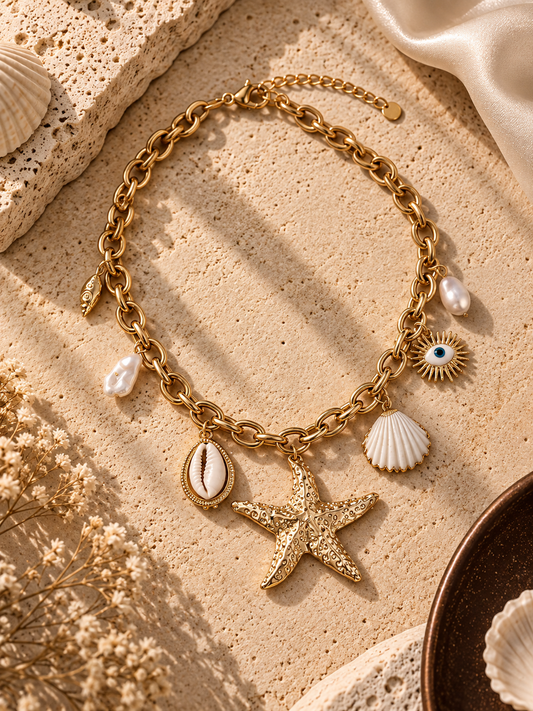 Oceanic Opulence Link Charm Necklace