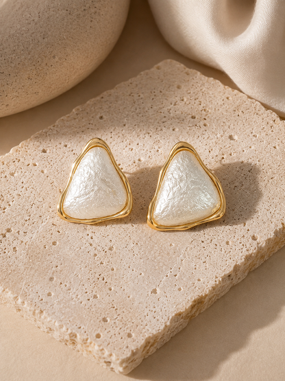 Abstract Ivory Eclipse Studs