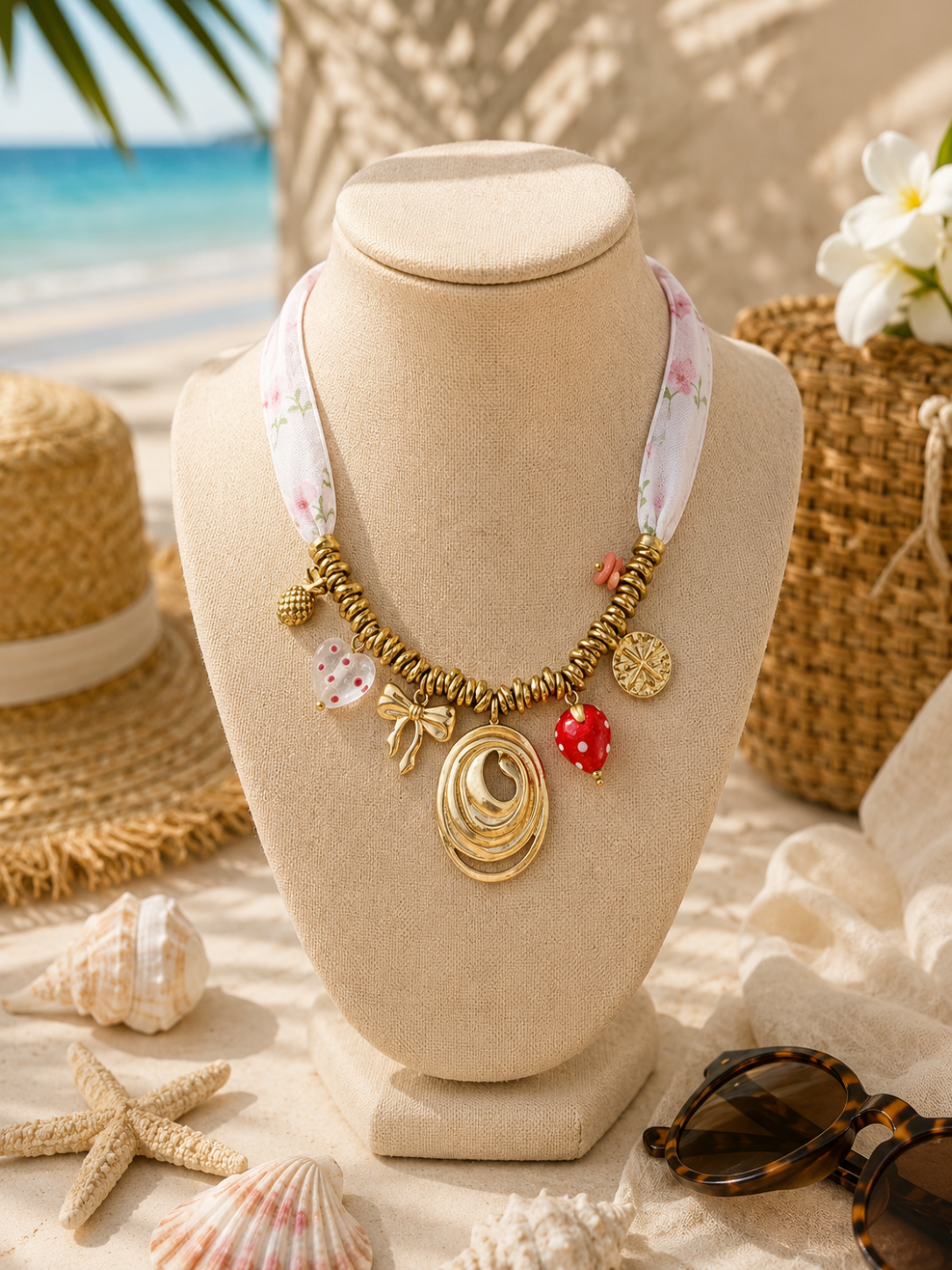 Marbella Fluer Satin Necklace
