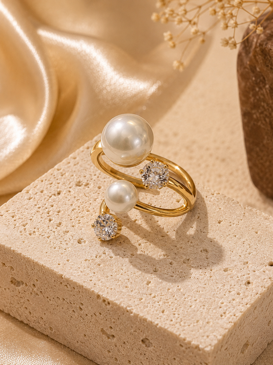 Aurora Pearl Stone Ring