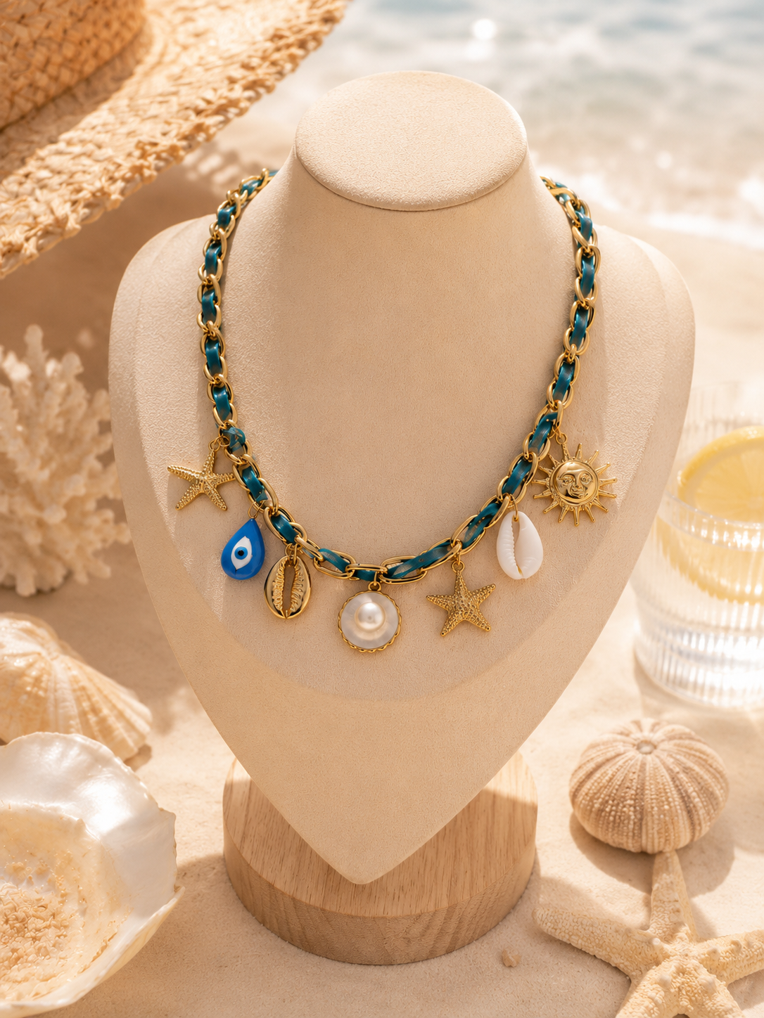 Mykonos Azure Link Necklace