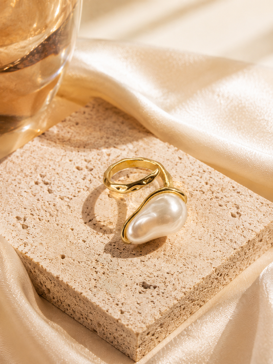 Molten Pearl Ring