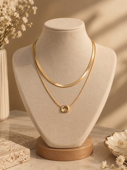 Minimalist Halo Pendant Chain