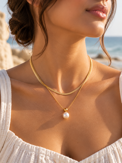 Meridian Pearl 2-Layered Necklace