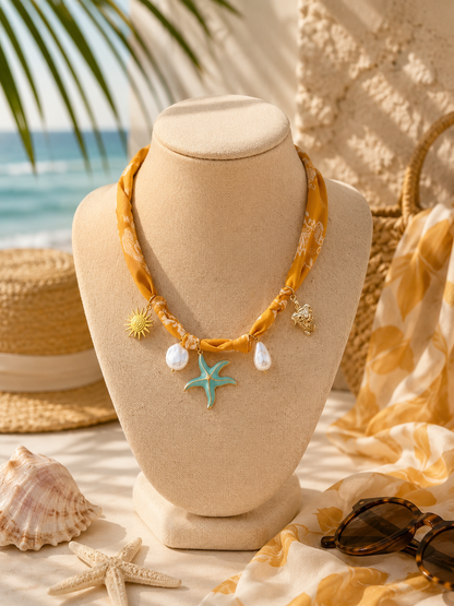 Maldives Starfish Satin Necklace
