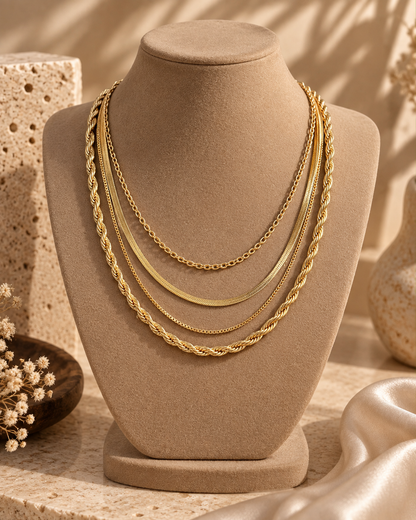 Daily Quartet 4-Layered Necklace