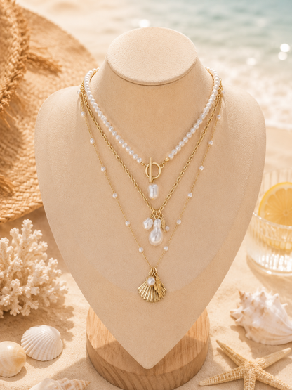 Capri Pearl Layers Necklace