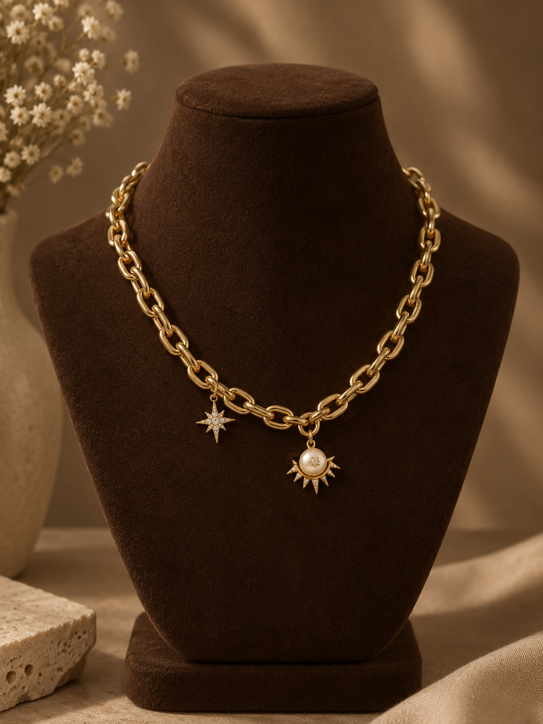 Midnight Sun Monogram Chunky Link Chain
