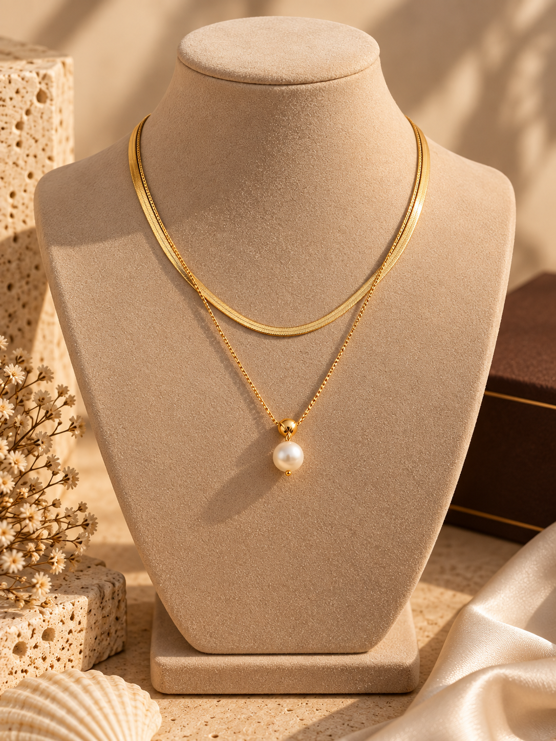 Meridian Pearl 2-Layered Necklace