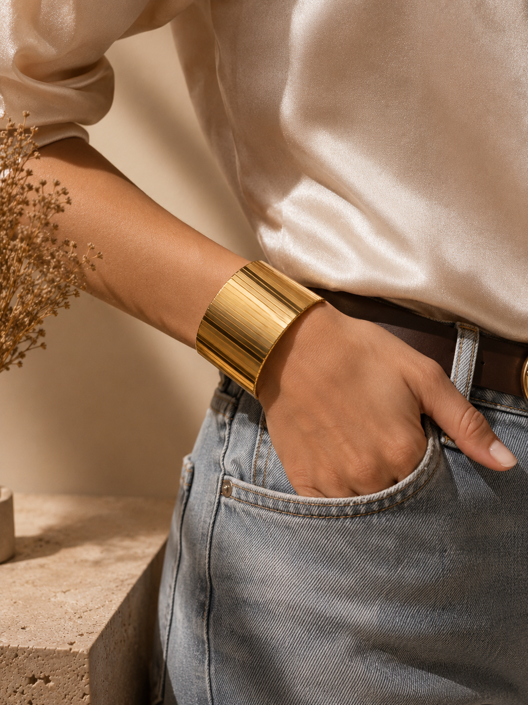Gold Plated Elysian Empress Cuff