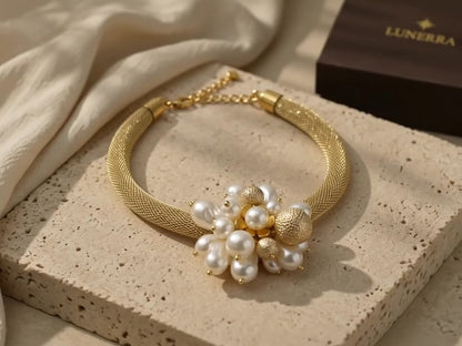 Aurora Pearl Bloom Statement Necklace