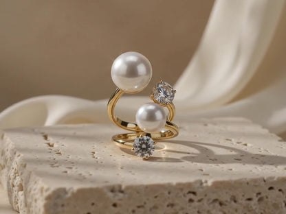 Aurora Pearl Stone Ring